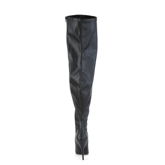 Wide Calf Pointed Heel Thigh High Boots - Picture 3 of 5